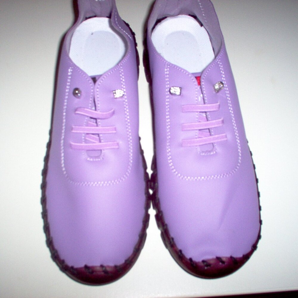 Temu Purple Faux Leather Shoes